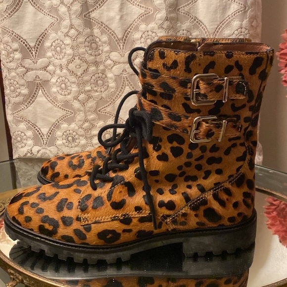 Antonio Melani leopard print boots (dyed calf fur) Size 8.5 - Picture 4 of 8